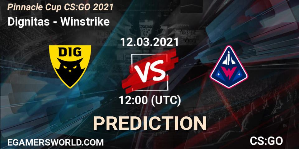 Prognose für das Spiel Dignitas VS Winstrike. 12.03.21. CS2 (CS:GO) - Pinnacle Cup #1