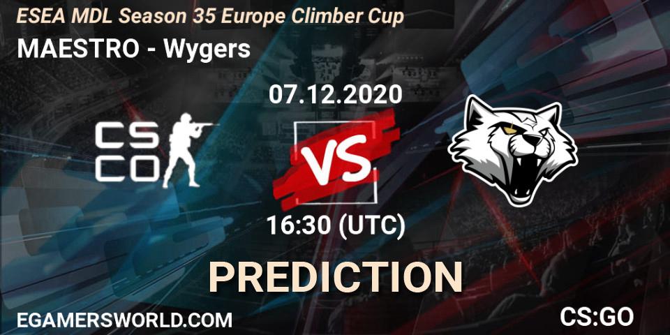 Prognose für das Spiel MAESTRO VS Wygers. 07.12.20. CS2 (CS:GO) - ESEA MDL Season 35 Europe Climber Cup