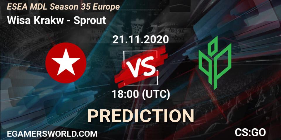 Prognose für das Spiel Wisła Kraków VS Sprout. 21.11.20. CS2 (CS:GO) - ESEA MDL Season 35 Europe