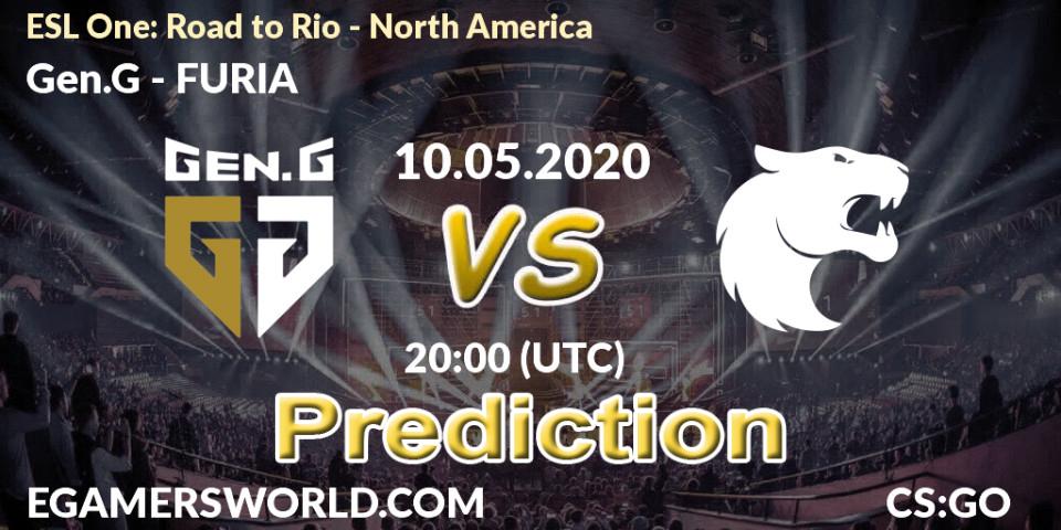 Prognose für das Spiel Gen.G VS FURIA. 10.05.20. CS2 (CS:GO) - ESL One: Road to Rio - North America