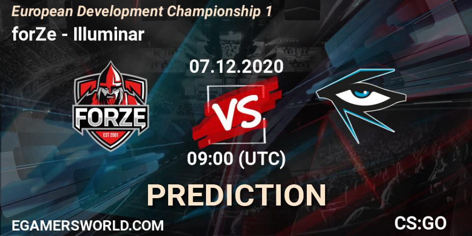 Prognose für das Spiel forZe VS Illuminar. 07.12.20. CS2 (CS:GO) - European Development Championship 1