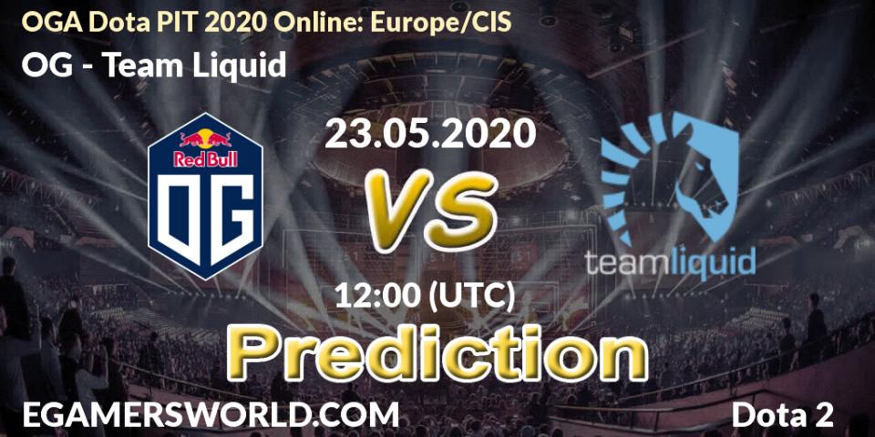 Prognose für das Spiel OG VS Team Liquid. 23.05.20. Dota 2 - OGA Dota PIT 2020 Online: Europe/CIS