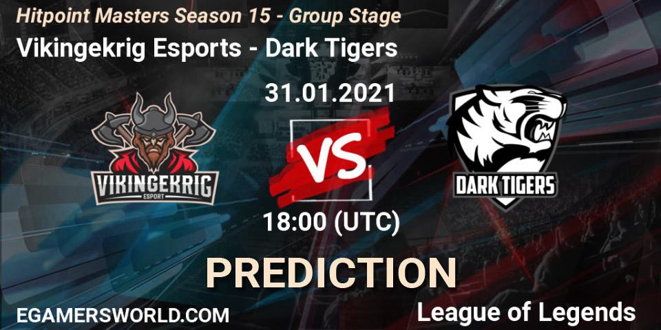Prognose für das Spiel Vikingekrig Esports VS Dark Tigers. 31.01.2021 at 18:00. LoL - Hitpoint Masters Season 15 - Group Stage