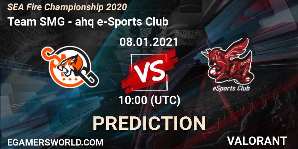 Prognose für das Spiel Team SMG VS ahq e-Sports Club. 08.01.2021 at 11:00. VALORANT - SEA Fire Championship 2020