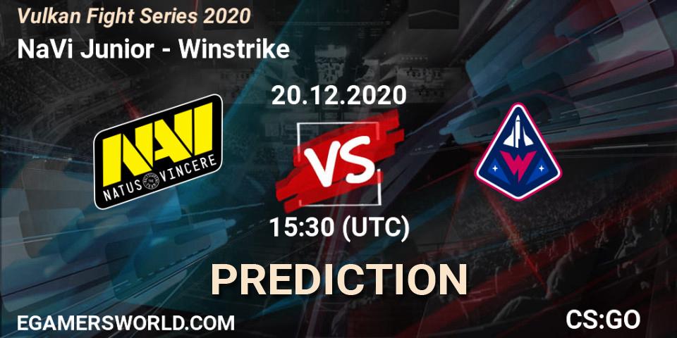 Prognose für das Spiel NaVi Junior VS Winstrike. 20.12.20. CS2 (CS:GO) - Vulkan Fight Series 2020