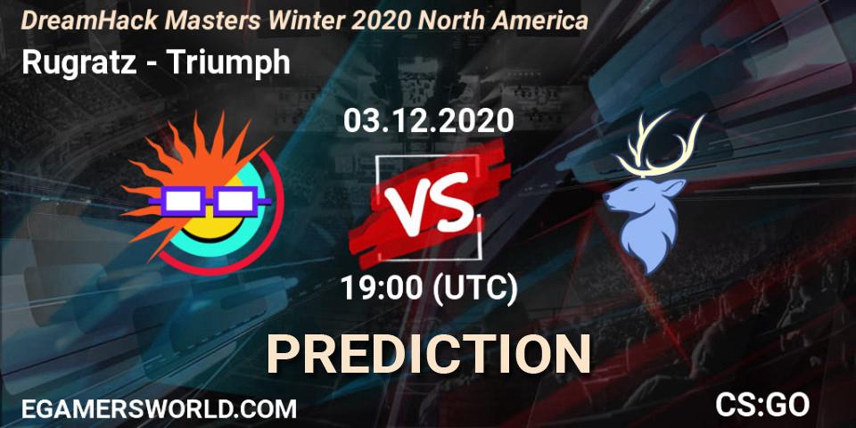 Prognose für das Spiel Rugratz VS Triumph. 03.12.20. CS2 (CS:GO) - DreamHack Masters Winter 2020 North America