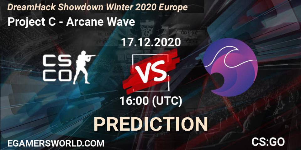 Prognose für das Spiel Project C VS Arcane Wave. 17.12.2020 at 13:00. Counter-Strike (CS2) - DreamHack Showdown Winter 2020 Europe