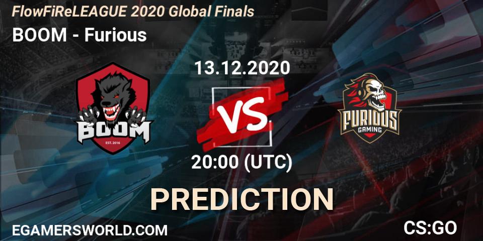 Prognose für das Spiel BOOM VS Furious. 13.12.20. CS2 (CS:GO) - FlowFiReLEAGUE 2020 Global Finals
