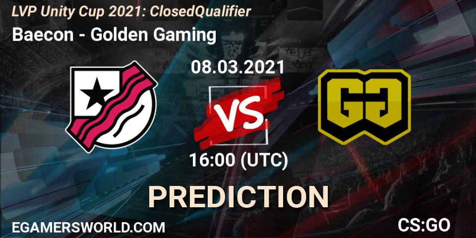 Prognose für das Spiel Baecon VS Golden Gaming. 08.03.21. CS2 (CS:GO) - LVP Unity Cup Spring 2021: Closed Qualifier