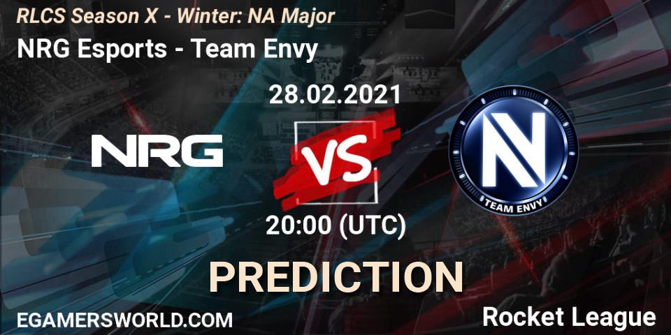 Prognose für das Spiel NRG Esports VS Team Envy. 28.02.2021 at 19:40. Rocket League - RLCS Season X - Winter: NA Major