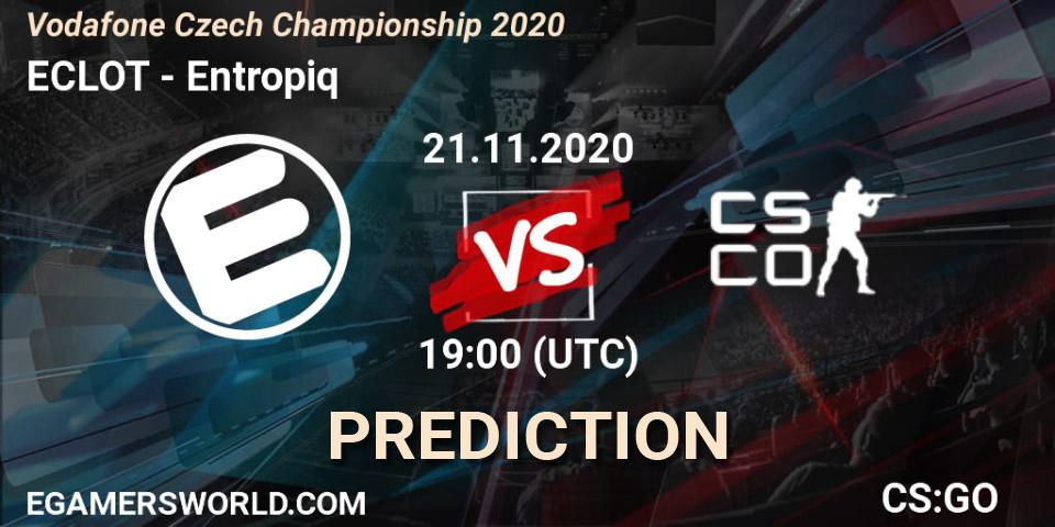 Prognose für das Spiel ECLOT VS Entropiq. 21.11.2020 at 18:30. Counter-Strike (CS2) - Vodafone Czech Championship 2020