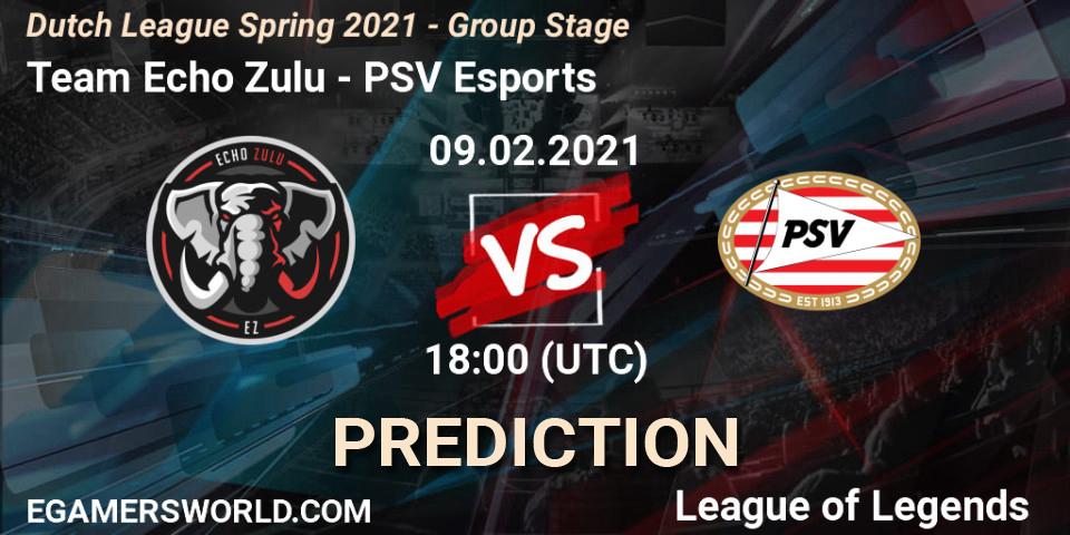 Prognose für das Spiel Team Echo Zulu VS PSV Esports. 09.02.2021 at 20:00. LoL - Dutch League Spring 2021 - Group Stage
