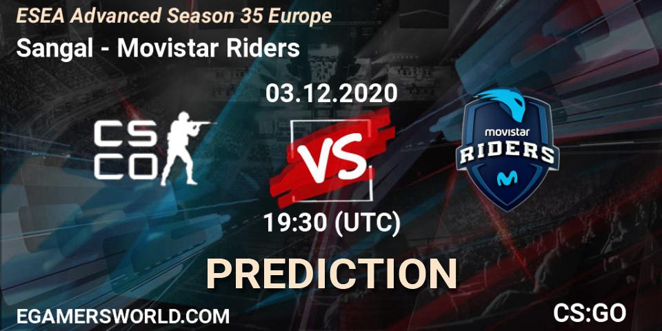 Prognose für das Spiel Sangal VS Movistar Riders. 03.12.2020 at 15:15. Counter-Strike (CS2) - ESEA Advanced Season 35 Europe