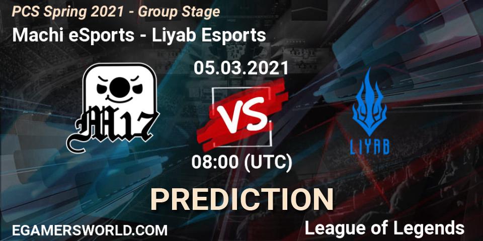 Prognose für das Spiel Machi eSports VS Liyab Esports. 05.03.2021 at 14:30. LoL - PCS Spring 2021 - Group Stage