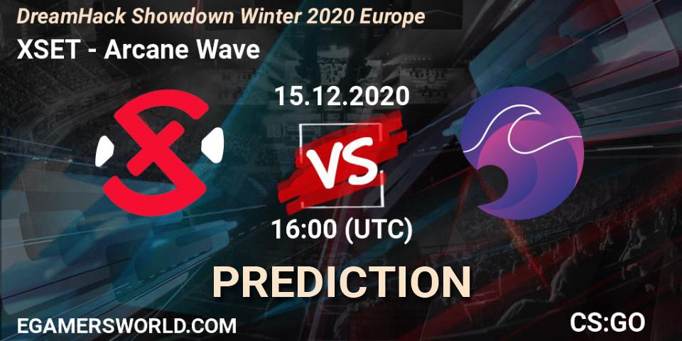 Prognose für das Spiel XSET VS Arcane Wave. 15.12.2020 at 16:00. Counter-Strike (CS2) - DreamHack Showdown Winter 2020 Europe