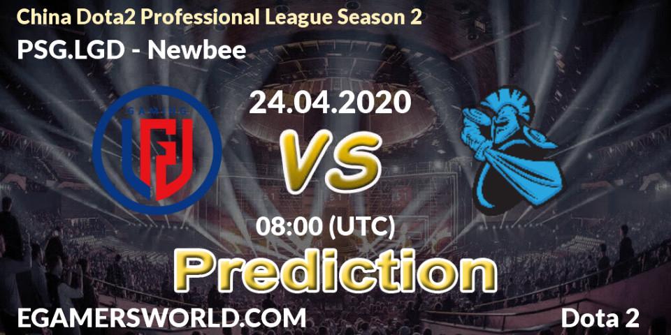 Prognose für das Spiel PSG.LGD VS Newbee. 24.04.20. Dota 2 - China Dota2 Professional League Season 2