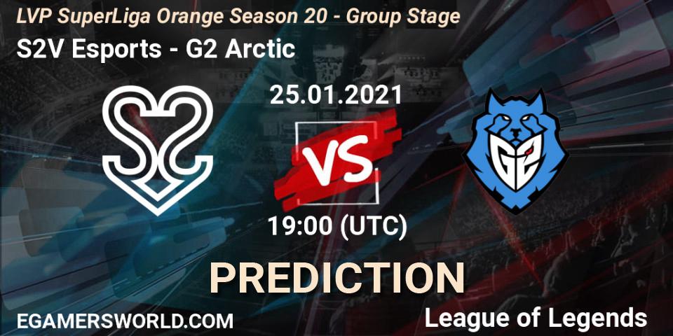 Prognose für das Spiel S2V Esports VS G2 Arctic. 25.01.2021 at 19:00. LoL - LVP SuperLiga Orange Season 20 - Group Stage