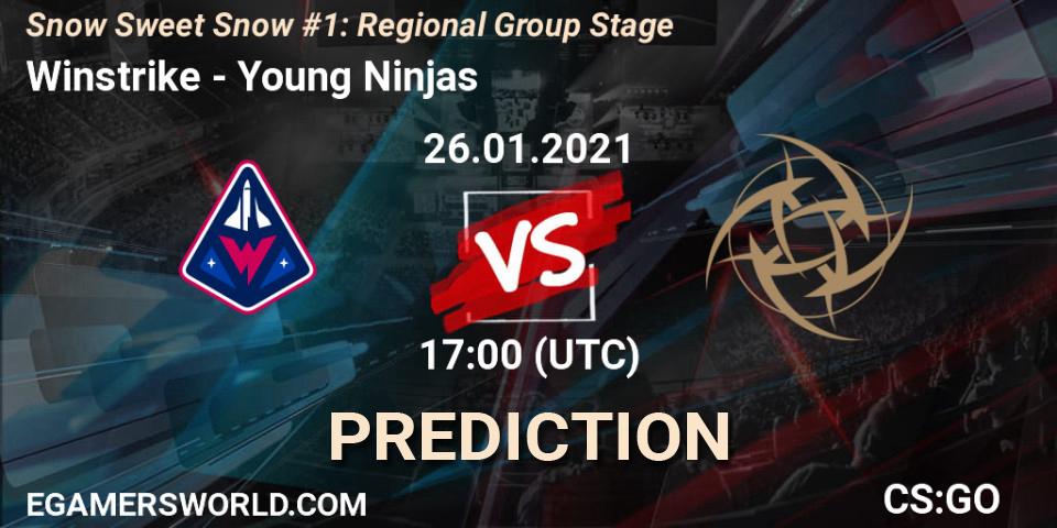 Prognose für das Spiel Winstrike VS Young Ninjas. 26.01.2021 at 17:30. Counter-Strike (CS2) - Snow Sweet Snow #1: Regional Group Stage