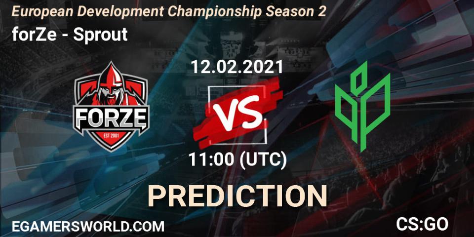 Prognose für das Spiel ex-ETHEREAL VS Sprout. 12.02.21. CS2 (CS:GO) - European Development Championship Season 2