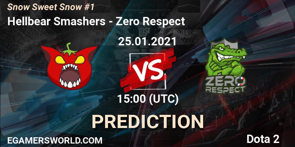 Prognose für das Spiel Hellbear Smashers VS Zero Respect. 25.01.2021 at 15:28. Dota 2 - Snow Sweet Snow #1