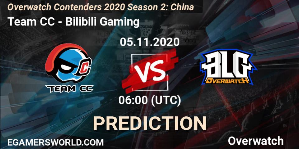 Prognose für das Spiel Team CC VS Bilibili Gaming. 05.11.20. Overwatch - Overwatch Contenders 2020 Season 2: China