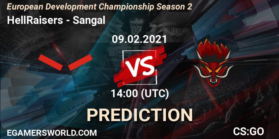 Prognose für das Spiel HellRaisers VS Sangal. 09.02.21. CS2 (CS:GO) - European Development Championship Season 2