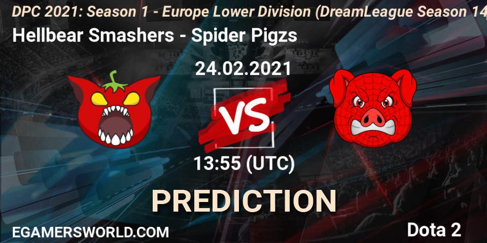 Prognose für das Spiel Hellbear Smashers VS Spider Pigzs. 24.02.2021 at 13:56. Dota 2 - DPC 2021: Season 1 - Europe Lower Division (DreamLeague Season 14)