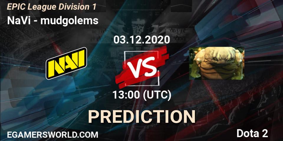 Prognose für das Spiel NaVi VS mudgolems. 03.12.2020 at 13:01. Dota 2 - EPIC League Division 1