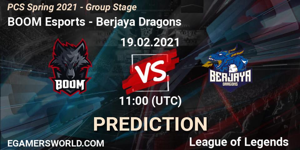 Prognose für das Spiel BOOM Esports VS Berjaya Dragons. 19.02.2021 at 11:30. LoL - PCS Spring 2021 - Group Stage