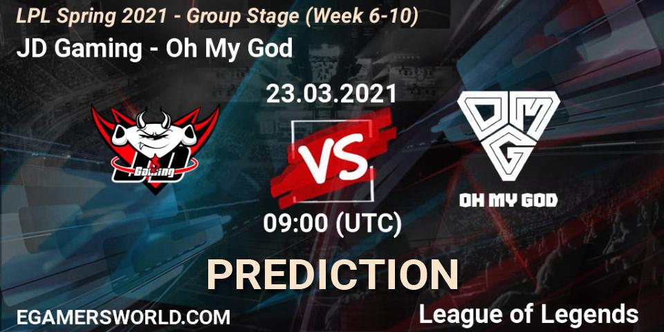 Prognose für das Spiel JD Gaming VS Oh My God. 23.03.2021 at 11:00. LoL - LPL Spring 2021 - Group Stage (Week 6-10)
