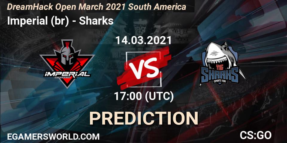 Prognose für das Spiel Imperial (br) VS Sharks. 14.03.2021 at 17:00. Counter-Strike (CS2) - DreamHack Open March 2021 South America