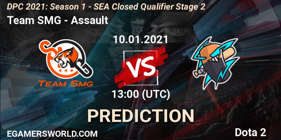 Prognose für das Spiel Team SMG VS Assault. 10.01.21. Dota 2 - DPC 2021: Season 1 - SEA Closed Qualifier Stage 2