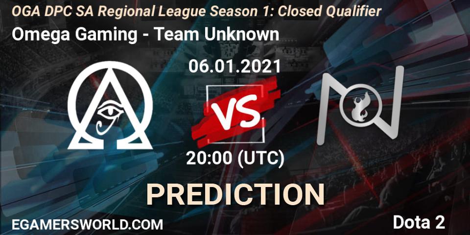Prognose für das Spiel Omega Gaming VS Team Unknown. 06.01.21. Dota 2 - DPC 2021: Season 1 - South America Closed Qualifier