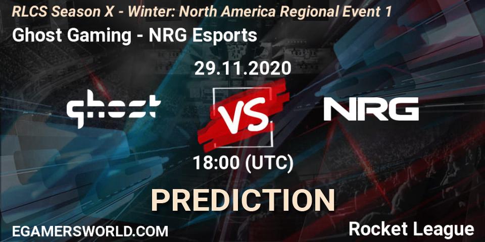 Prognose für das Spiel Ghost Gaming VS NRG Esports. 29.11.20. Rocket League - RLCS Season X - Winter: North America Regional Event 1