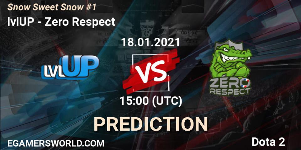 Prognose für das Spiel lvlUP VS Zero Respect. 18.01.2021 at 15:30. Dota 2 - Snow Sweet Snow #1
