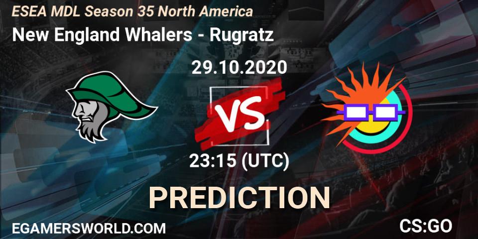 Prognose für das Spiel New England Whalers VS Rugratz. 29.10.20. CS2 (CS:GO) - ESEA MDL Season 35 North America