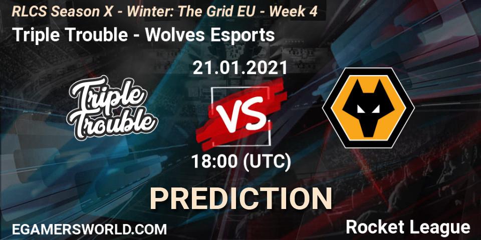 Prognose für das Spiel Triple Trouble VS Wolves Esports. 21.01.21. Rocket League - RLCS Season X - Winter: The Grid EU - Week 4
