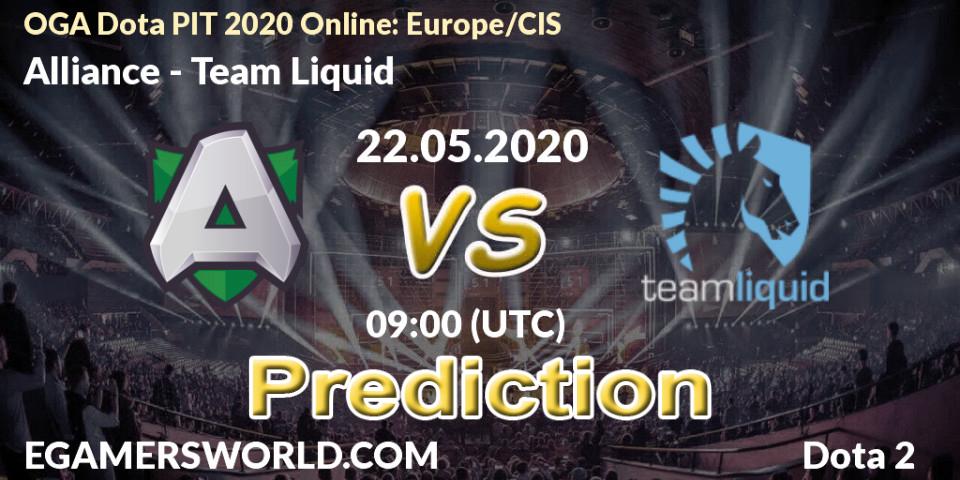 Prognose für das Spiel Alliance VS Team Liquid. 22.05.2020 at 09:06. Dota 2 - OGA Dota PIT 2020 Online: Europe/CIS