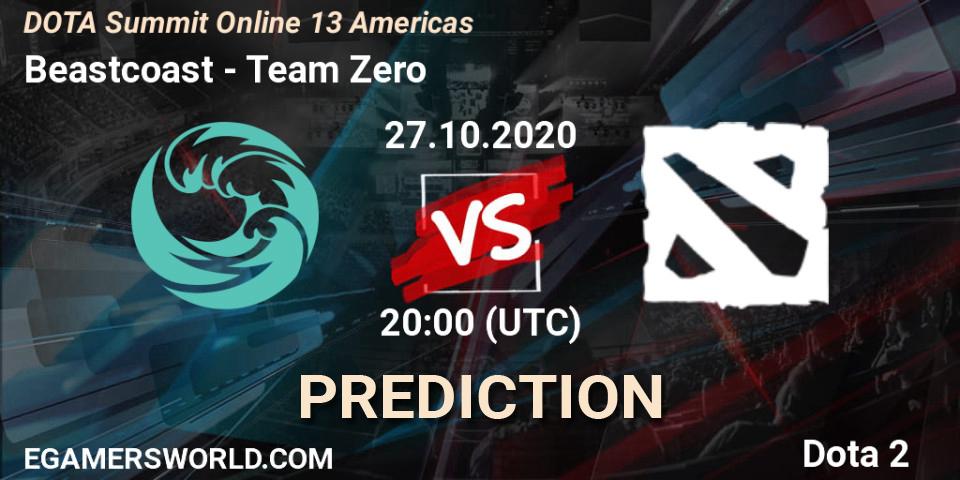 Prognose für das Spiel Beastcoast VS Team Zero. 27.10.2020 at 20:00. Dota 2 - DOTA Summit 13: Americas