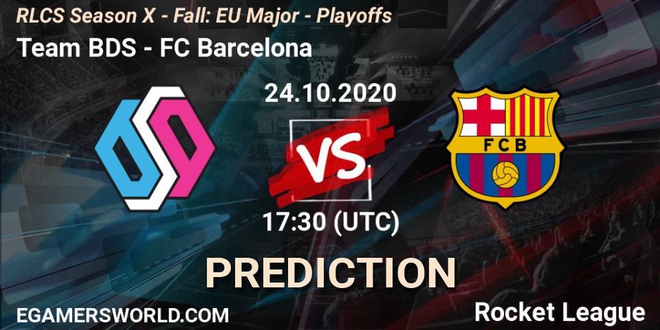 Prognose für das Spiel Team BDS VS FC Barcelona. 24.10.20. Rocket League - RLCS Season X - Fall: EU Major - Playoffs