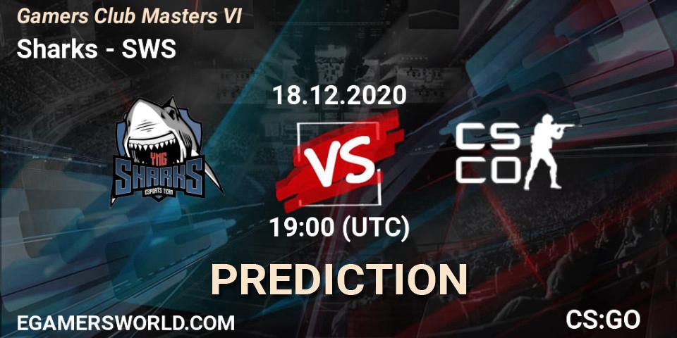 Prognose für das Spiel Sharks VS SWS. 18.12.2020 at 18:20. Counter-Strike (CS2) - Gamers Club Masters VI