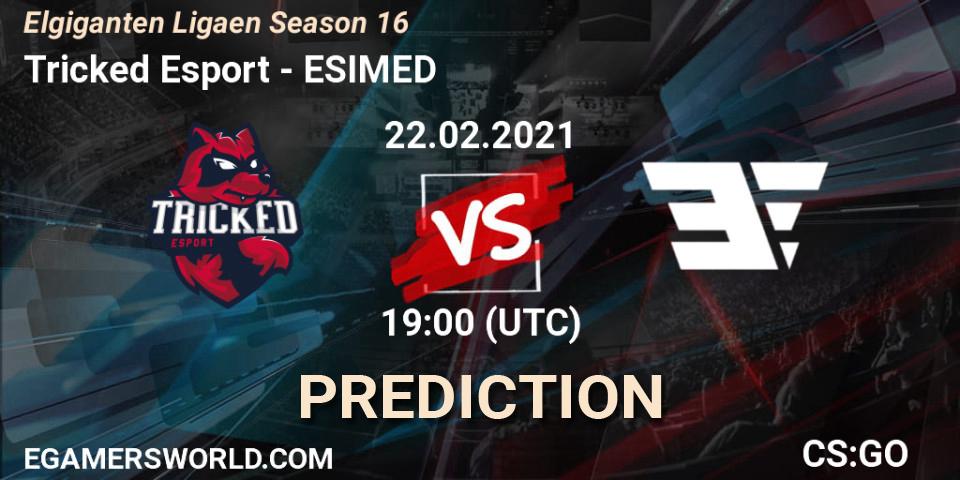 Prognose für das Spiel Tricked Esport VS ESIMED. 22.02.2021 at 19:00. Counter-Strike (CS2) - Elgiganten Ligaen Season 16