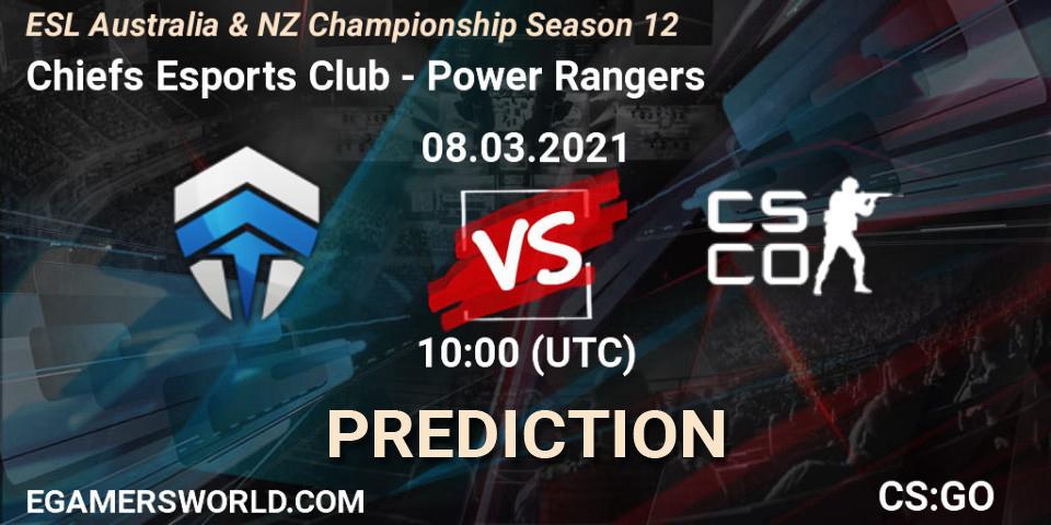 Prognose für das Spiel Chiefs Esports Club VS Power Rangers. 08.03.2021 at 10:10. Counter-Strike (CS2) - ESL Australia & NZ Championship Season 12