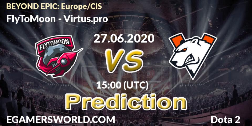 Prognose für das Spiel FlyToMoon VS Virtus.pro. 27.06.20. Dota 2 - BEYOND EPIC: Europe/CIS