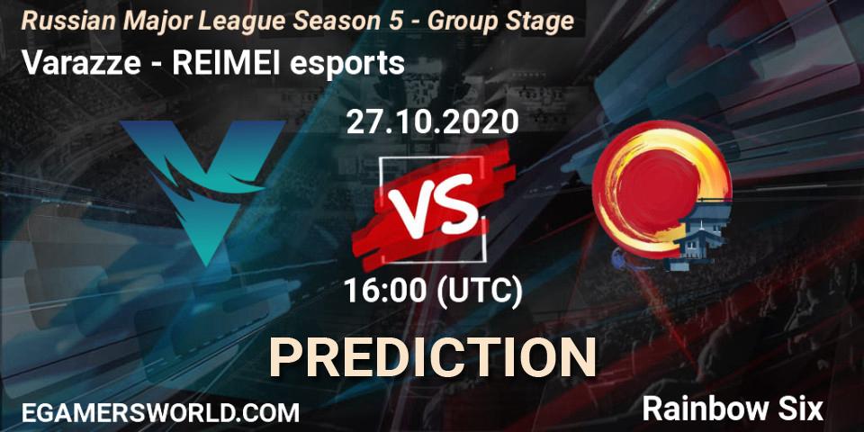 Prognose für das Spiel Varazze VS REIMEI esports. 27.10.2020 at 16:00. Rainbow Six - Russian Major League Season 5 - Group Stage