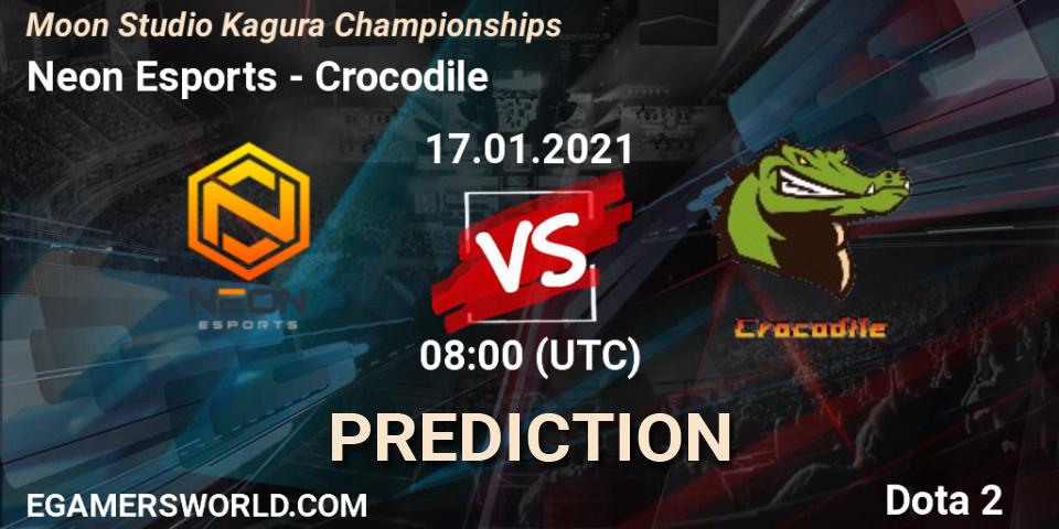 Prognose für das Spiel Neon Esports VS Crocodile. 17.01.2021 at 08:08. Dota 2 - Moon Studio Kagura Championships