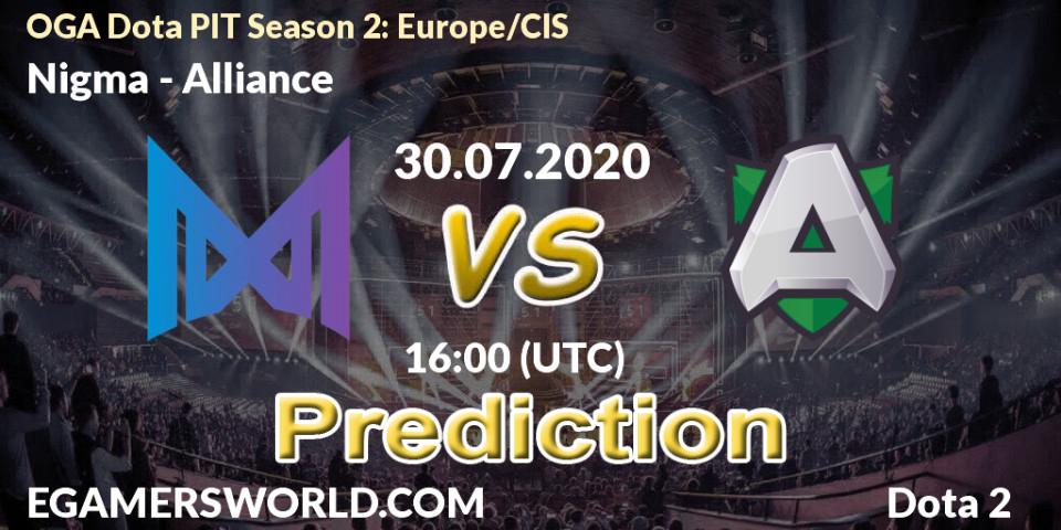 Prognose für das Spiel Nigma VS Alliance. 30.07.2020 at 15:35. Dota 2 - OGA Dota PIT Season 2: Europe/CIS
