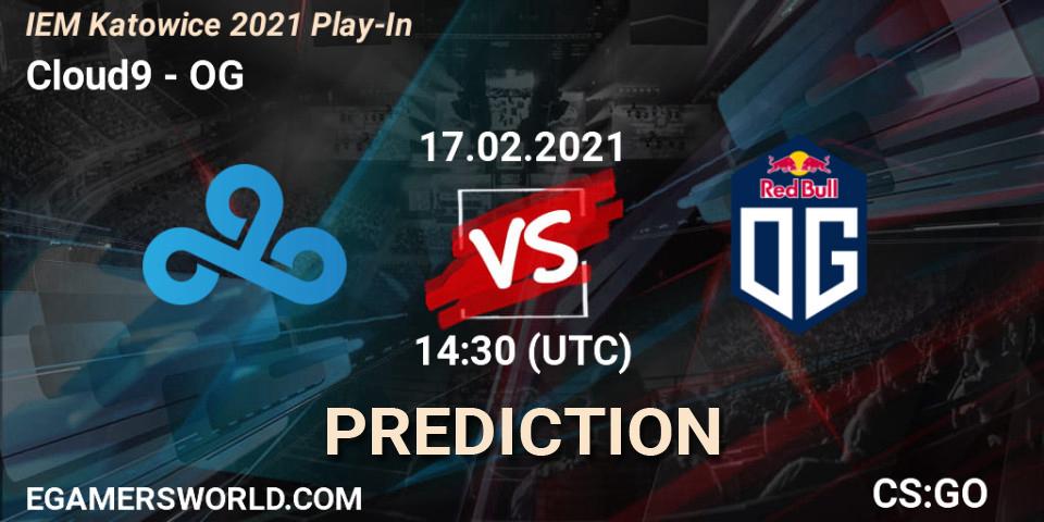 Prognose für das Spiel Cloud9 VS OG. 17.02.2021 at 14:30. Counter-Strike (CS2) - IEM Katowice 2021 Play-In