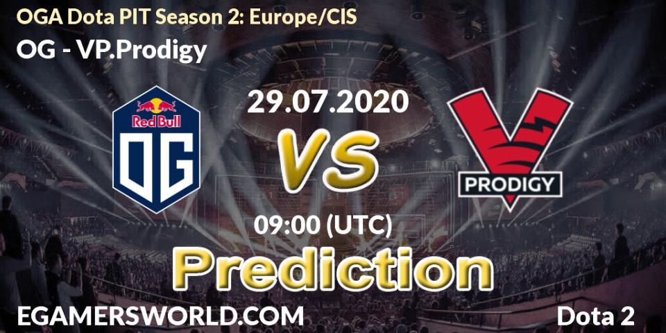Prognose für das Spiel OG VS VP.Prodigy. 29.07.2020 at 08:58. Dota 2 - OGA Dota PIT Season 2: Europe/CIS