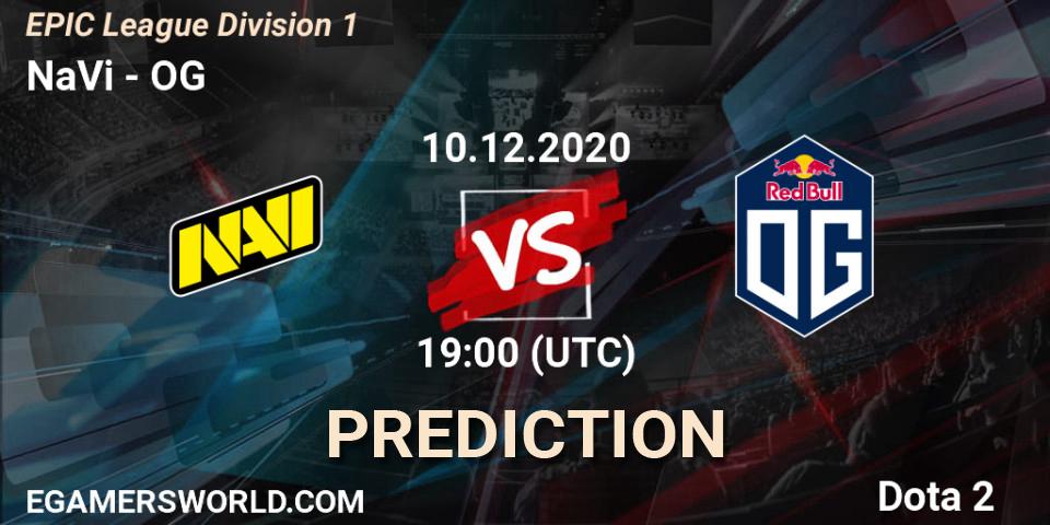 Prognose für das Spiel NaVi VS OG. 10.12.2020 at 19:00. Dota 2 - EPIC League Division 1